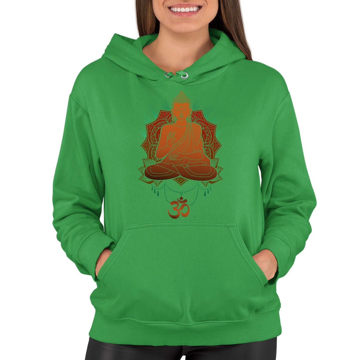 Buddha Om Womens Pullover Hoodie