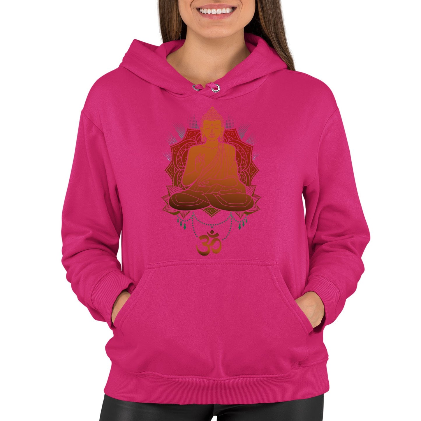 Buddha Om Womens Pullover Hoodie