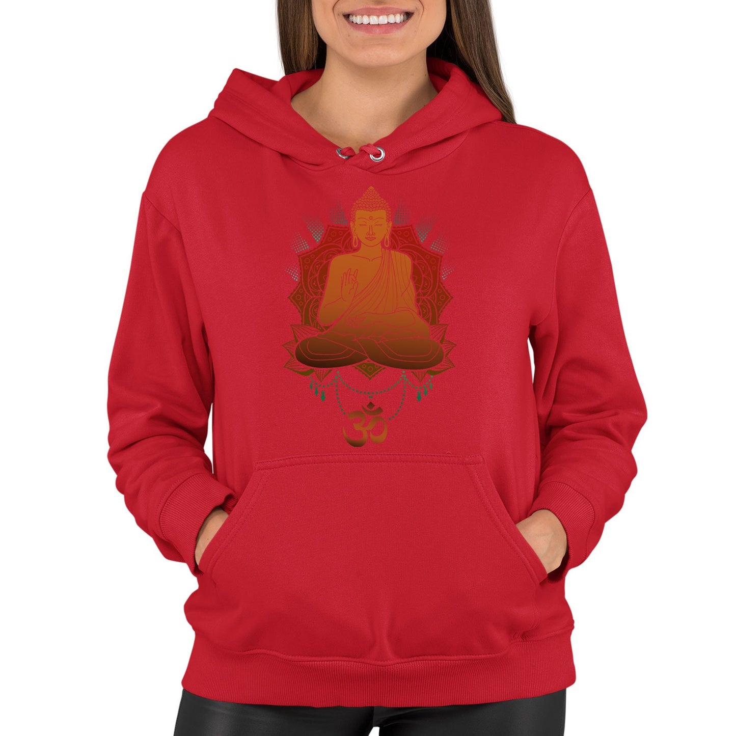 Buddha Om Womens Pullover Hoodie