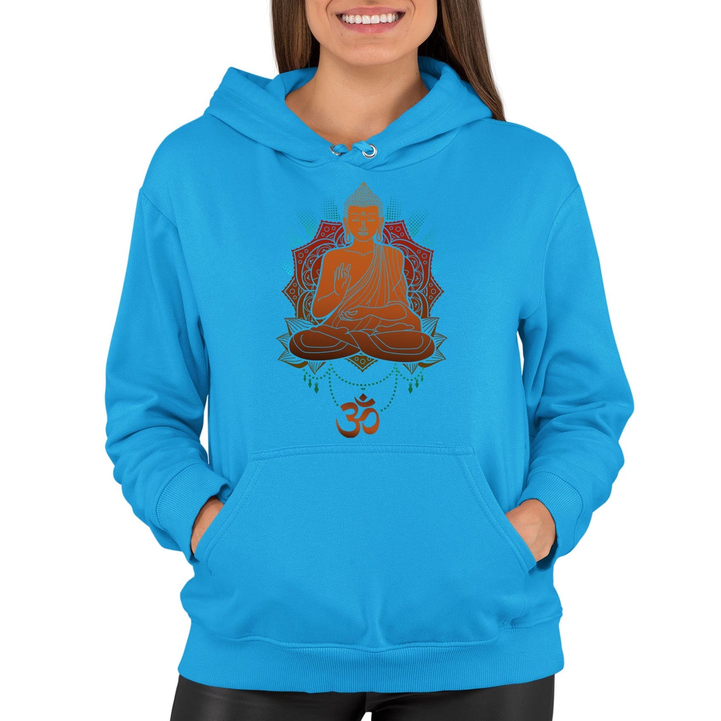 Buddha Om Womens Pullover Hoodie