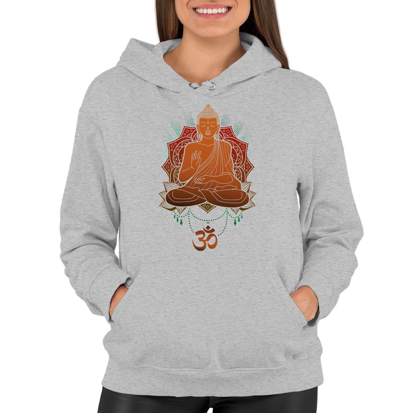 Buddha Om Womens Pullover Hoodie