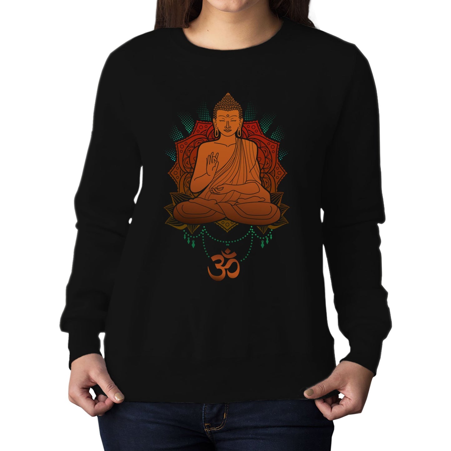 Buddha Om Womens Sweatshirt