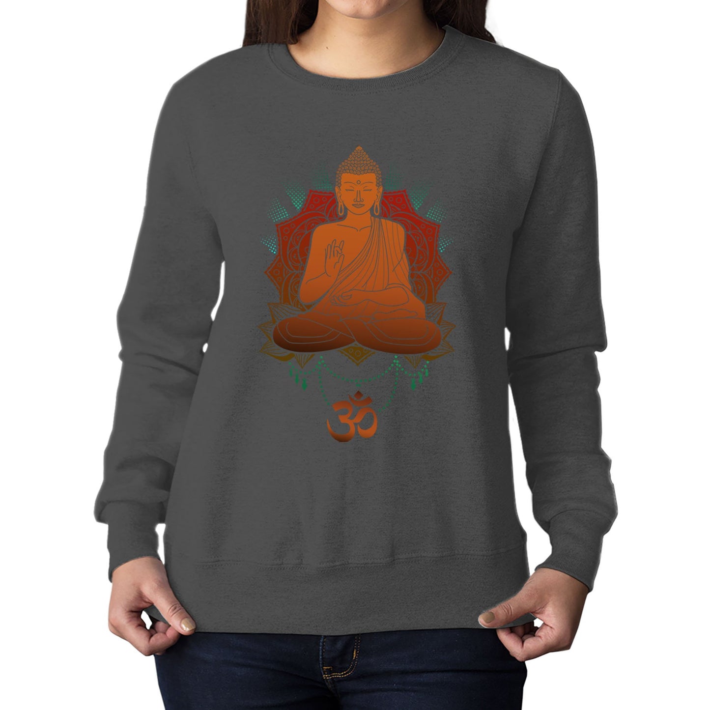 Buddha Om Womens Sweatshirt