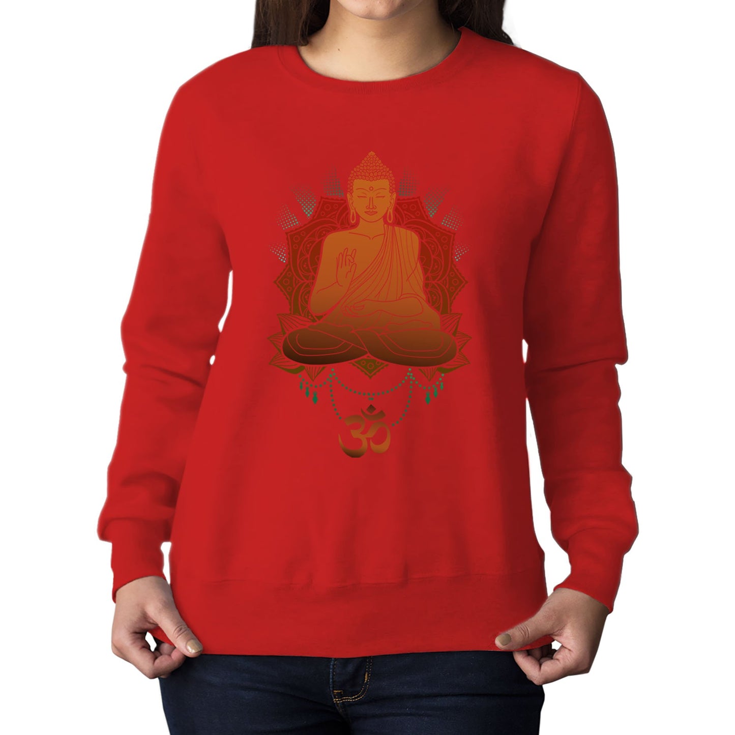 Buddha Om Womens Sweatshirt