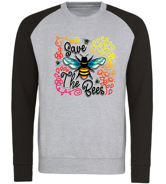 Save The Bees Baseball Sweatshirt