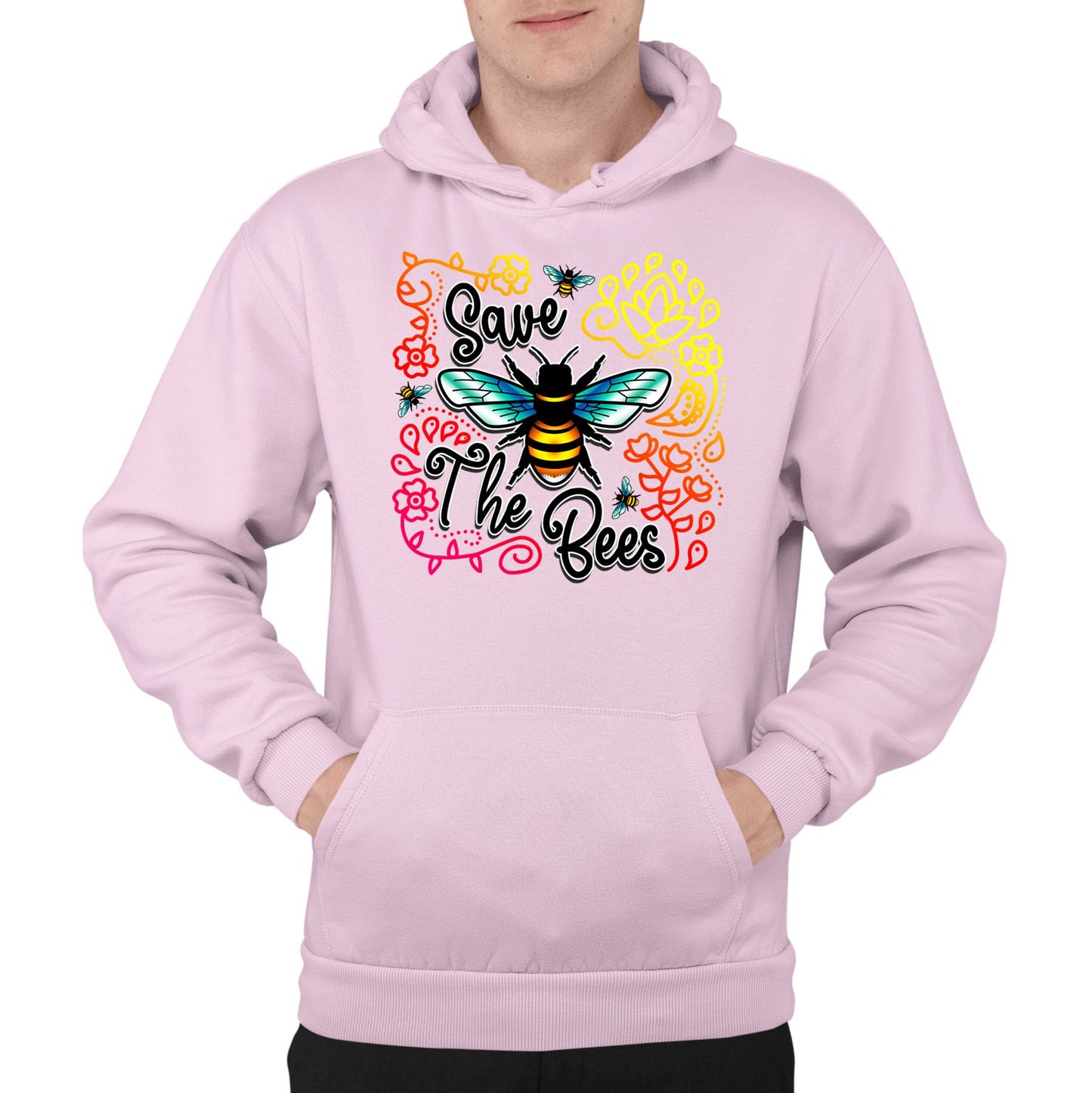 Save The Bees Mens Pullover Hoodie