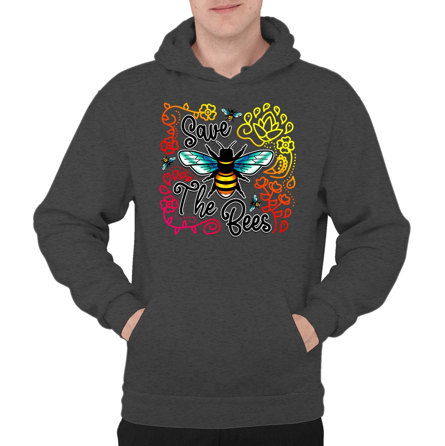 Save The Bees Mens Pullover Hoodie