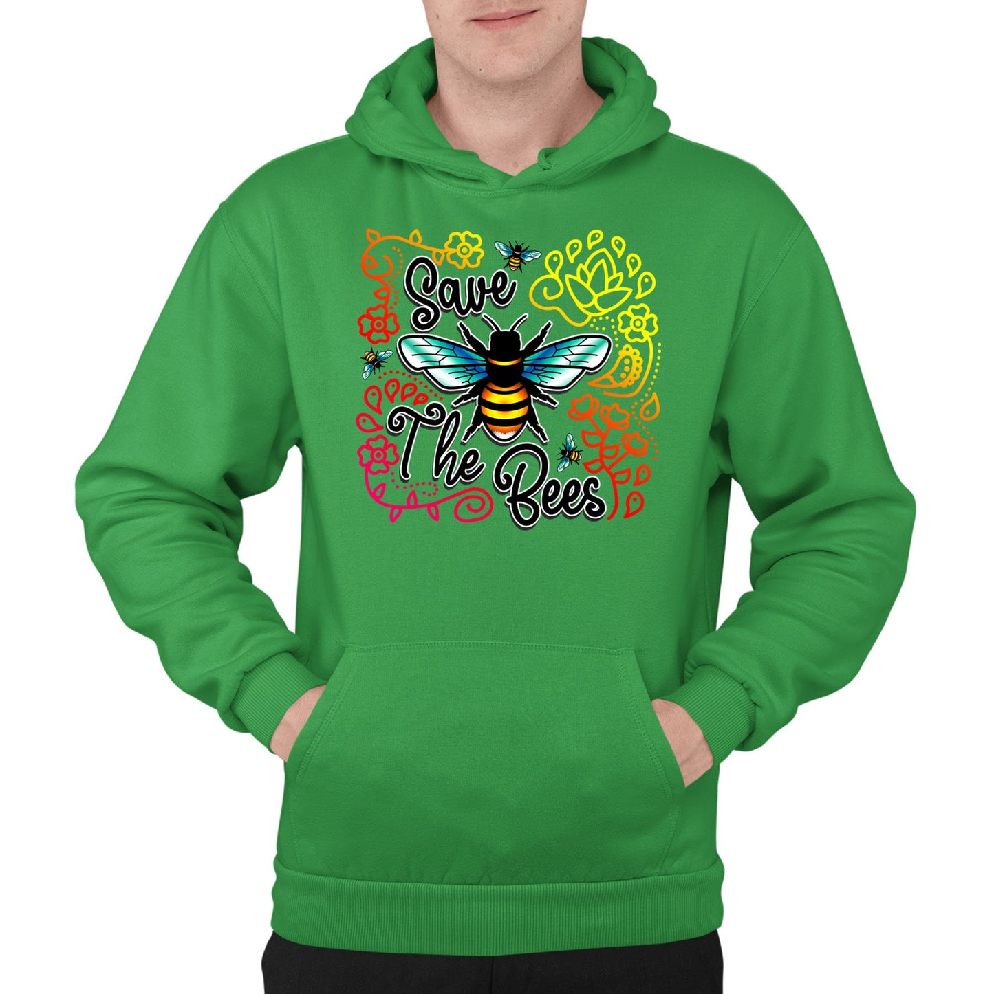 Save The Bees Mens Pullover Hoodie