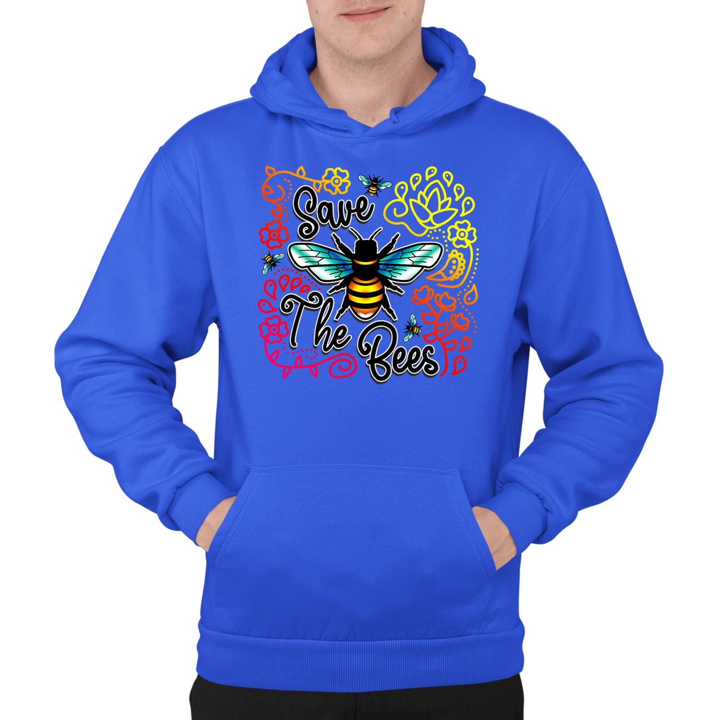 Save The Bees Mens Pullover Hoodie