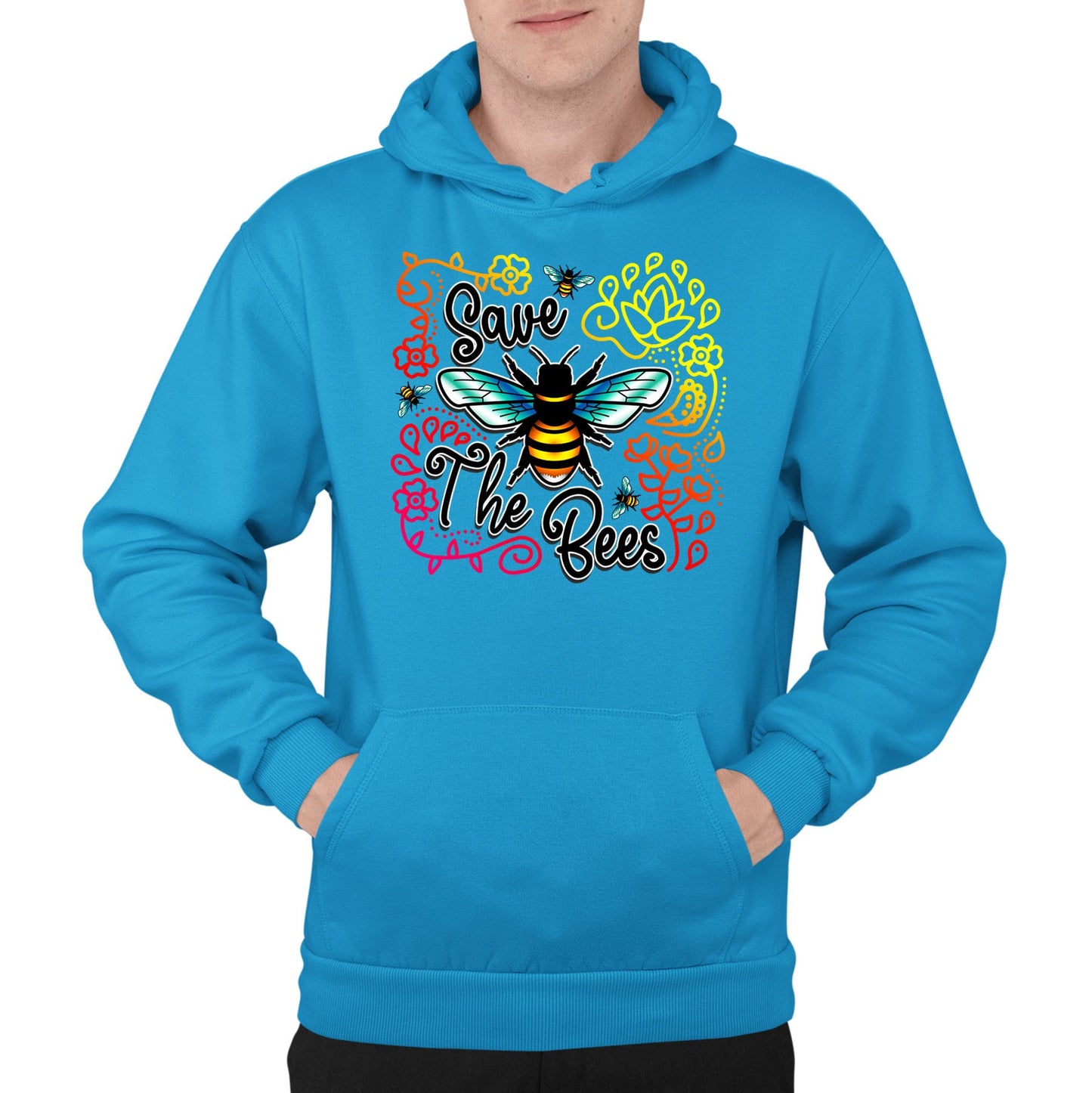 Save The Bees Mens Pullover Hoodie