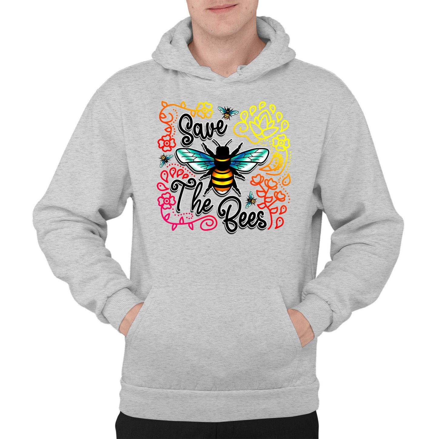 Save The Bees Mens Pullover Hoodie