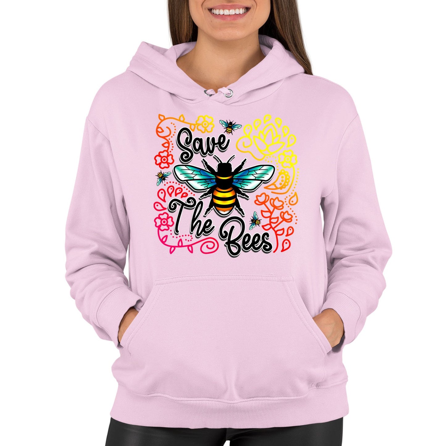 Save The Bees Womens Pullover Hoodie