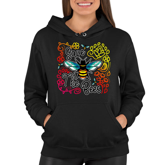 Save The Bees Womens Pullover Hoodie