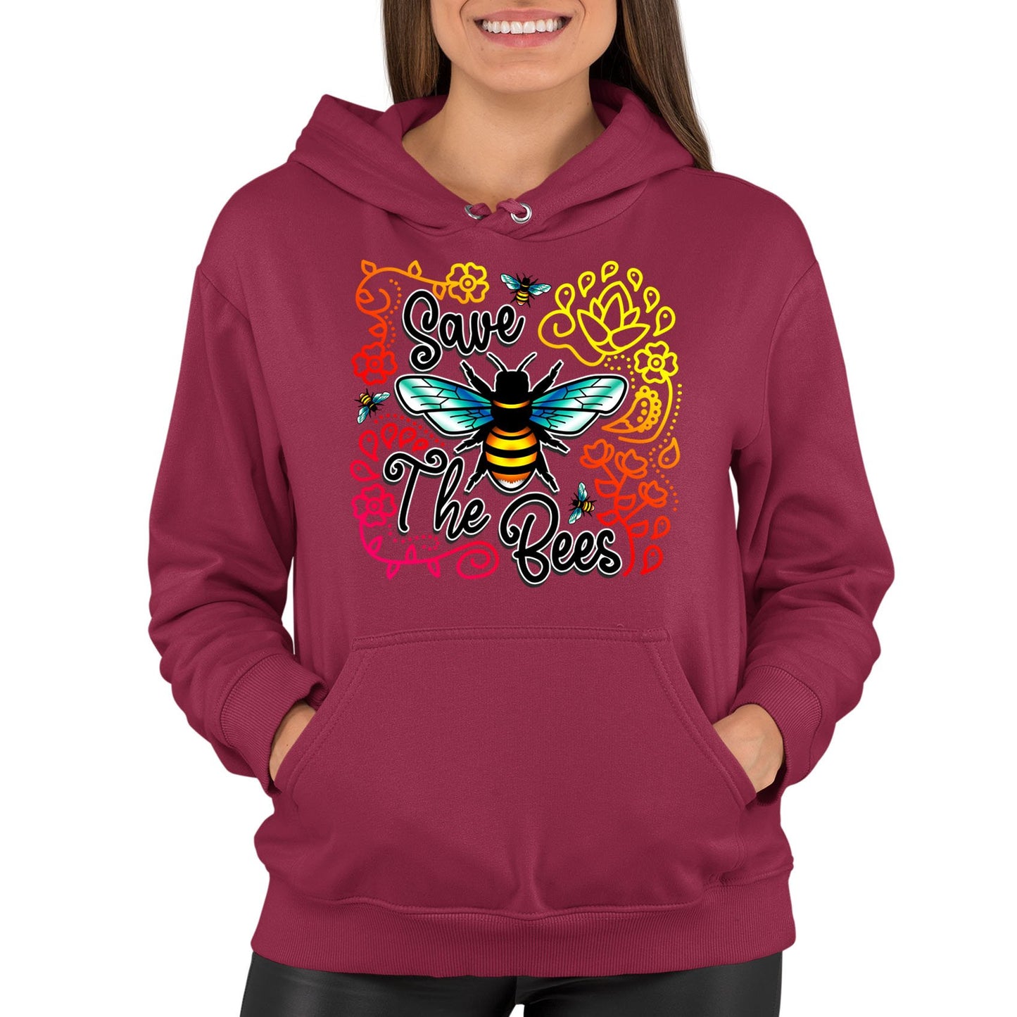 Save The Bees Womens Pullover Hoodie