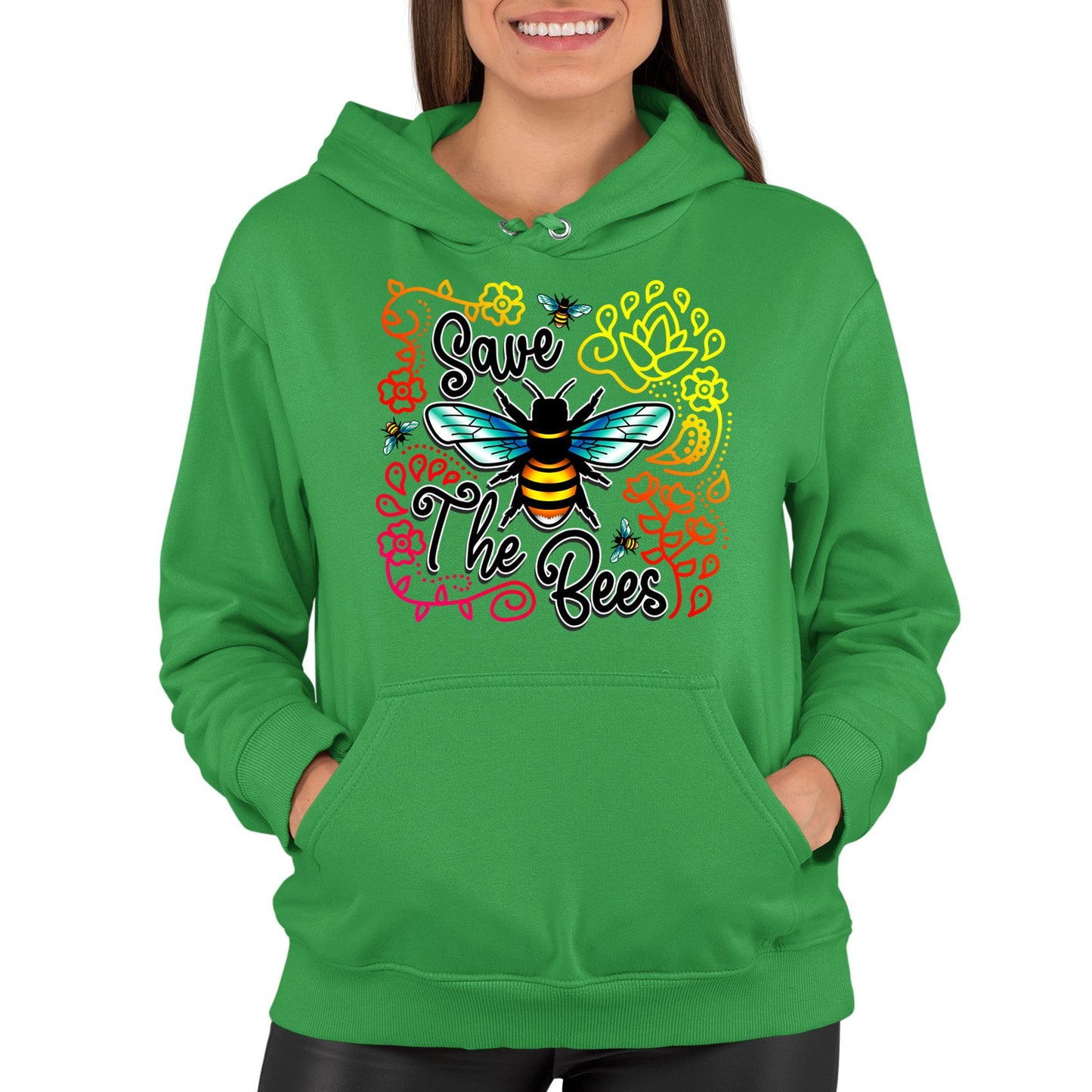 Save The Bees Womens Pullover Hoodie