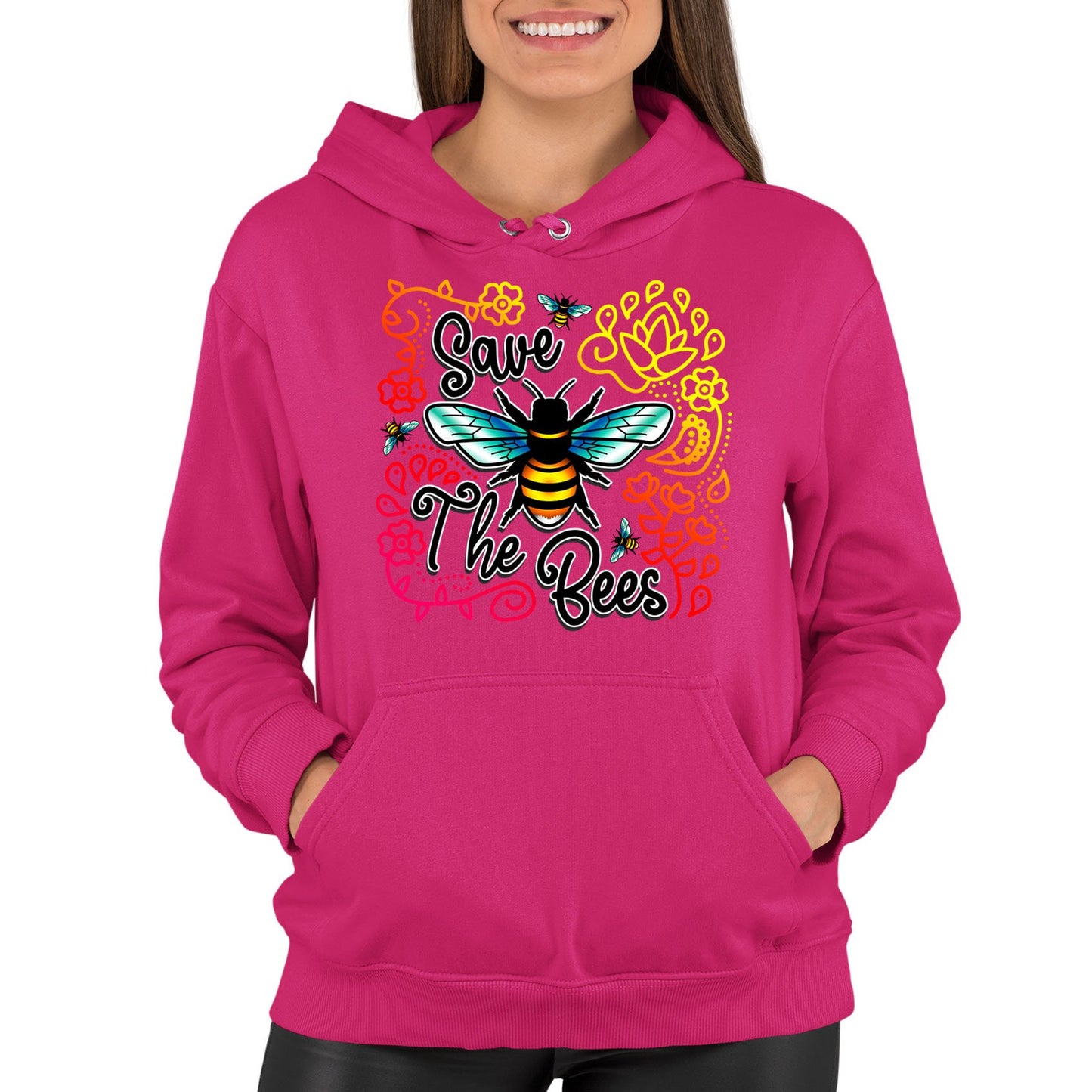 Save The Bees Womens Pullover Hoodie