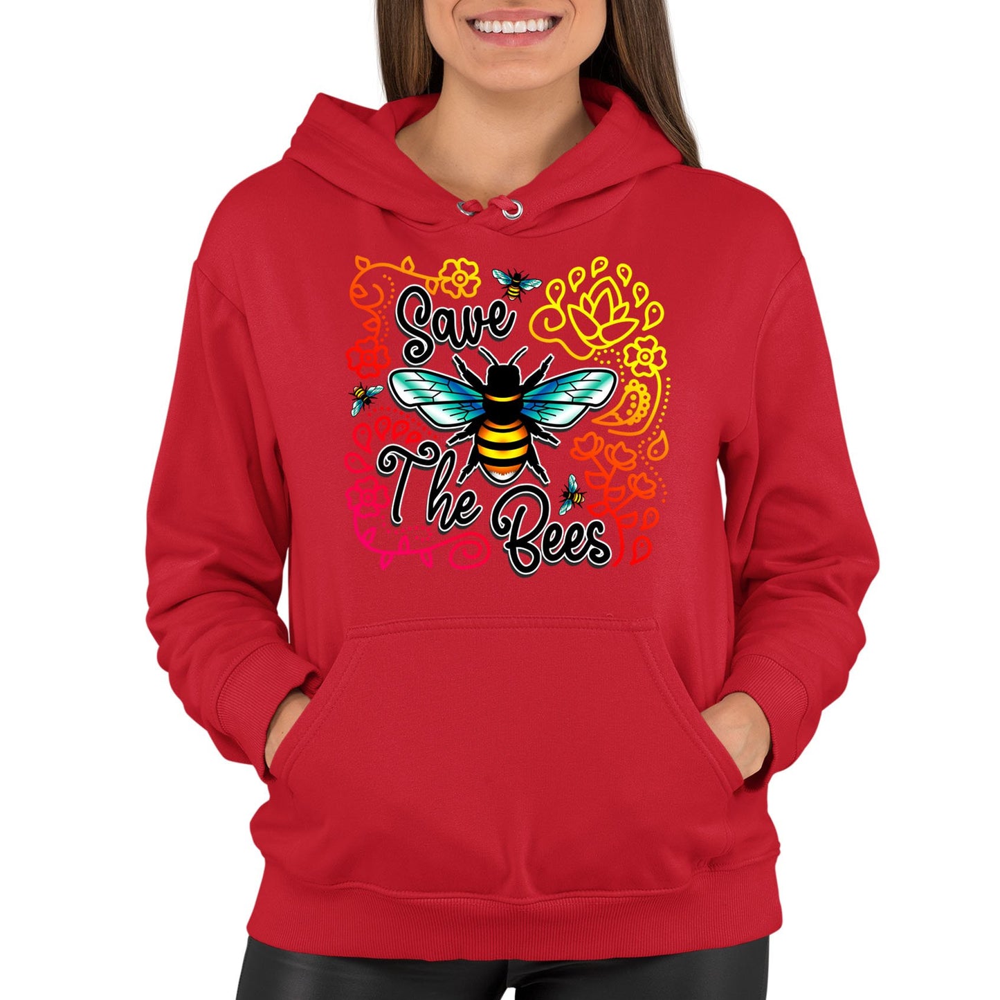 Save The Bees Womens Pullover Hoodie