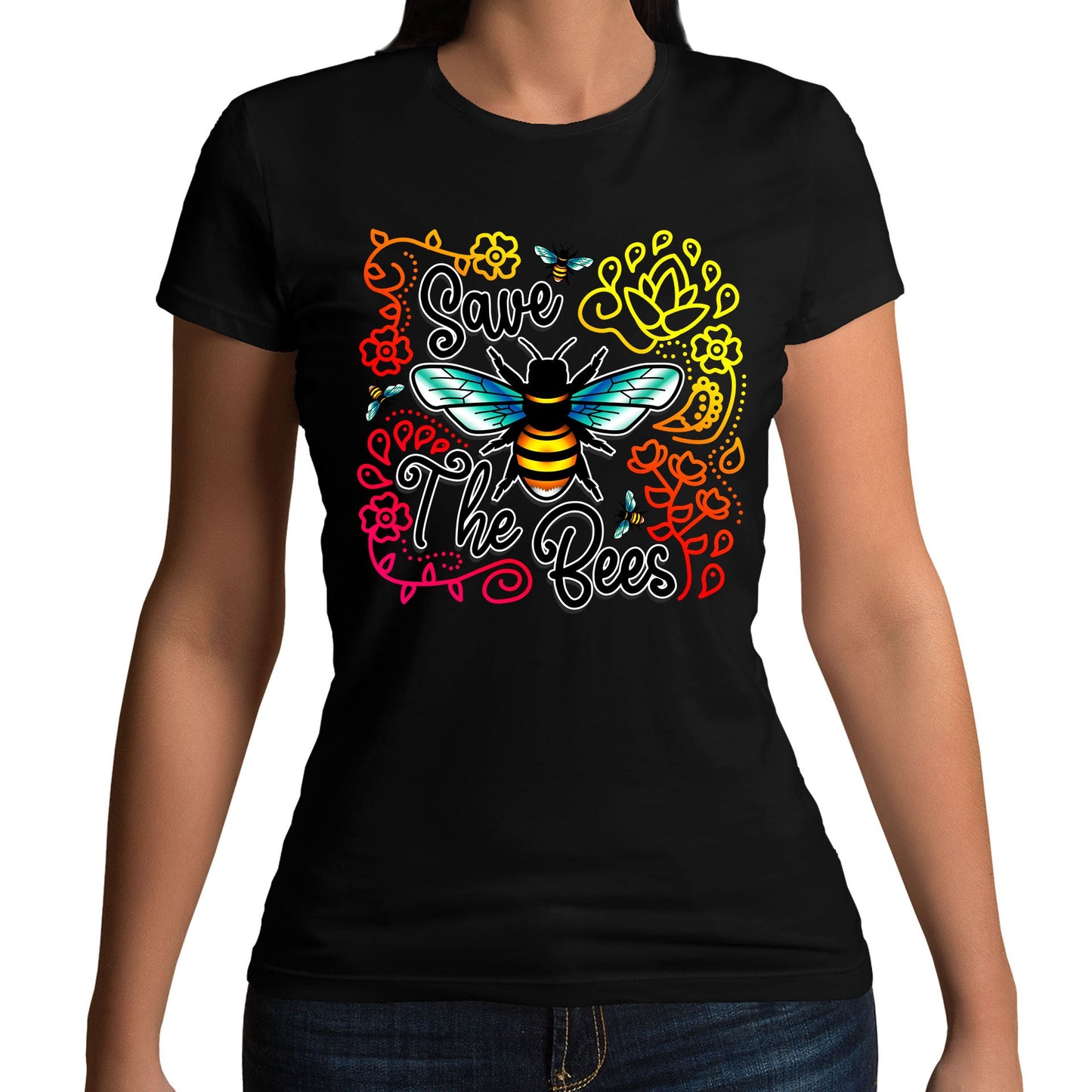 Save The Bees Womens T-shirt