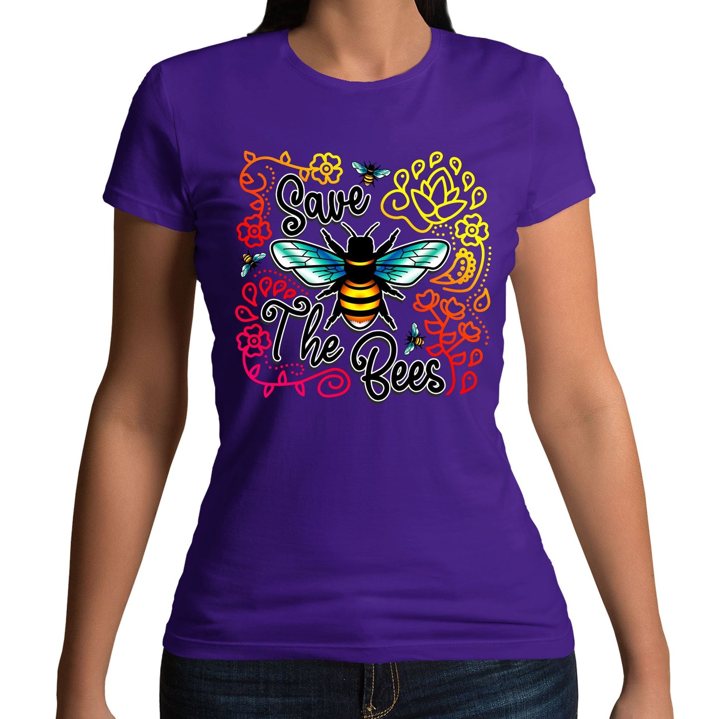 Save The Bees Womens T-shirt