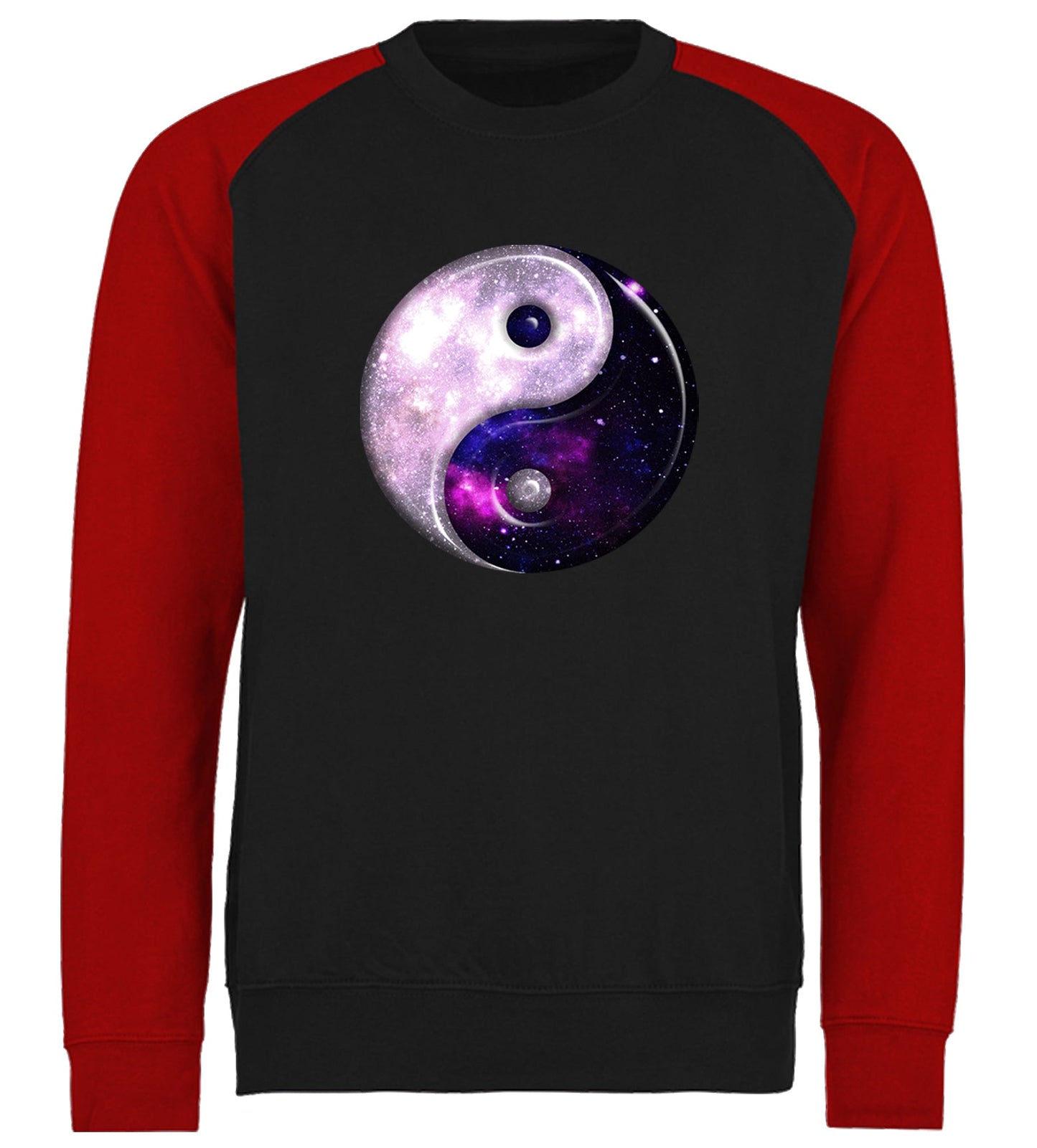 Galaxy Yin Yang Spiritual Baseball Sweatshirt