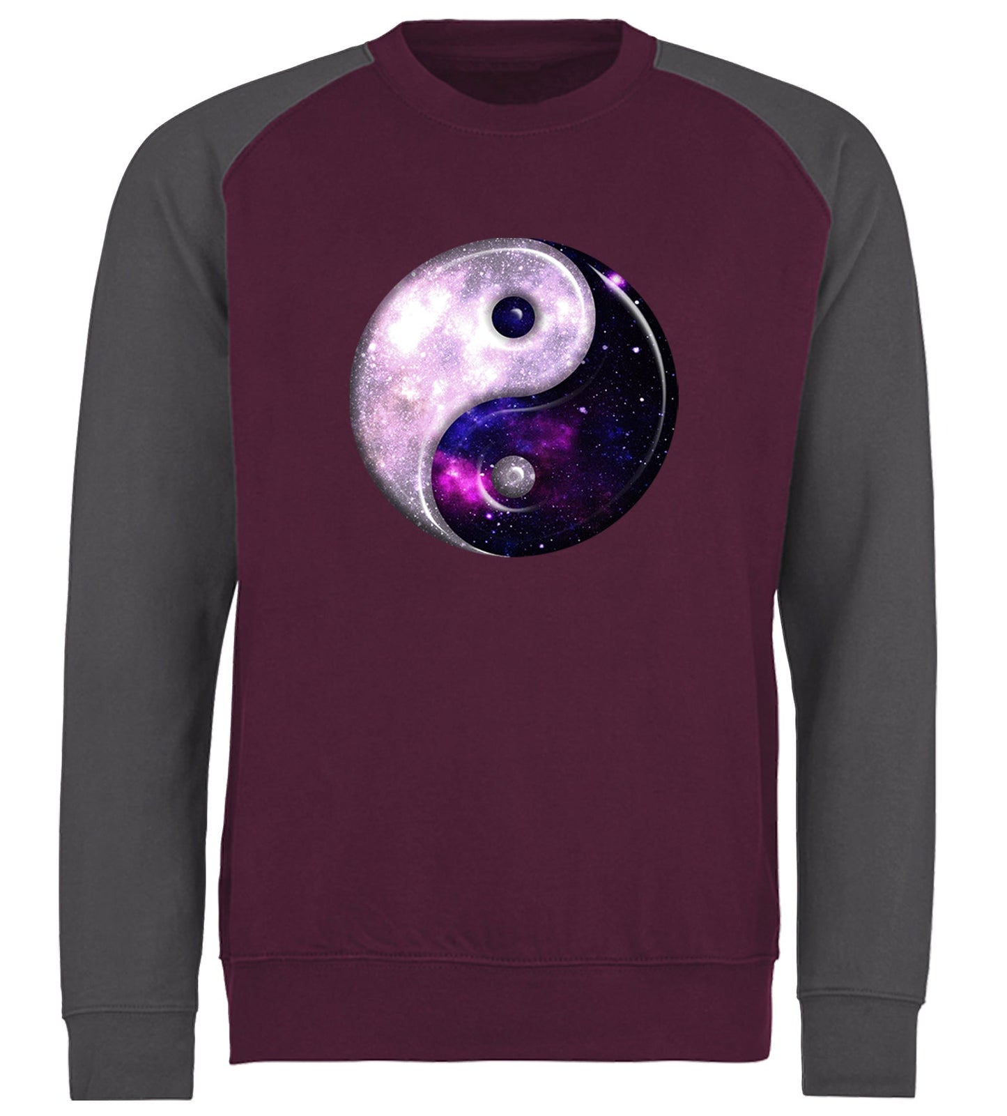 Galaxy Yin Yang Spiritual Baseball Sweatshirt