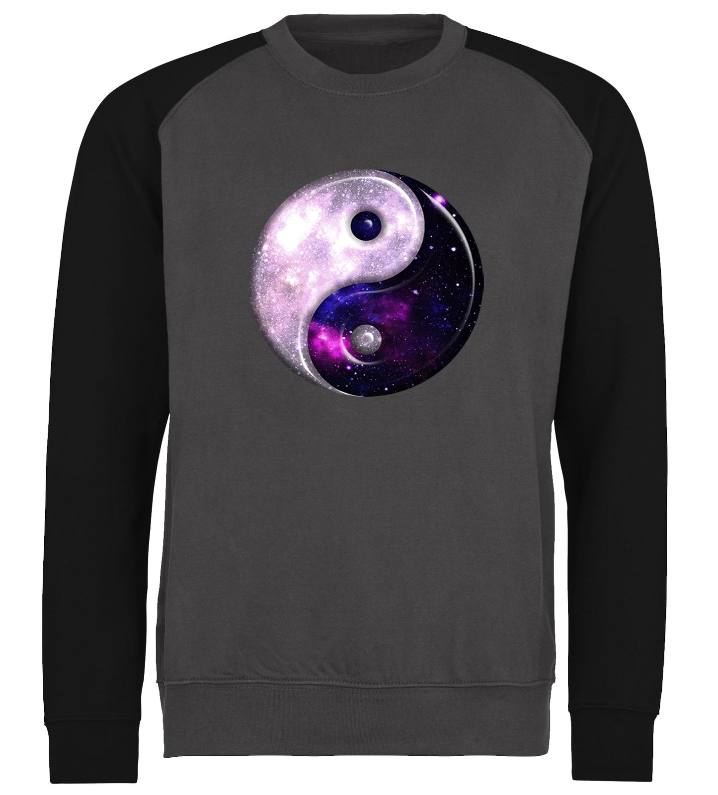 Galaxy Yin Yang Spiritual Baseball Sweatshirt