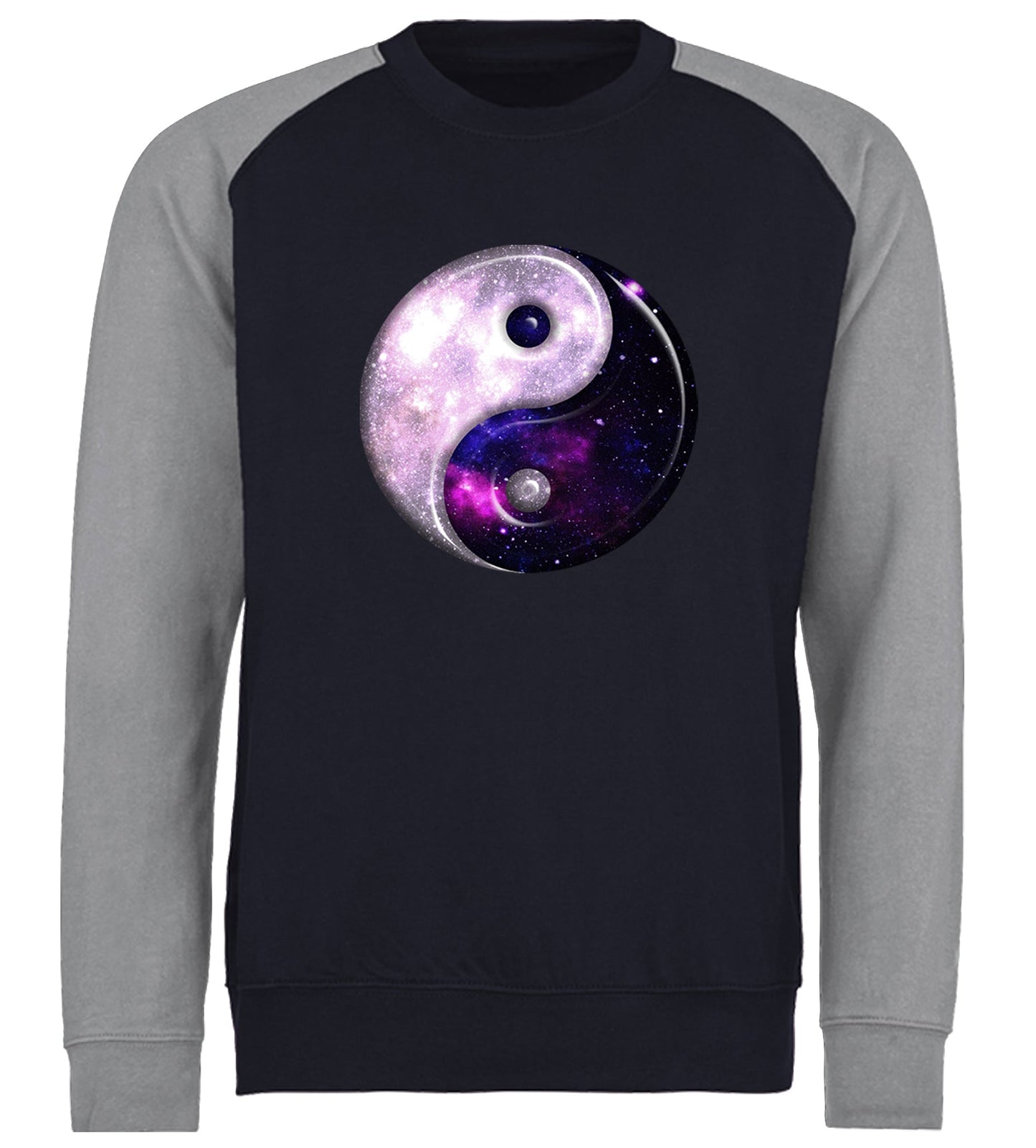 Galaxy Yin Yang Spiritual Baseball Sweatshirt