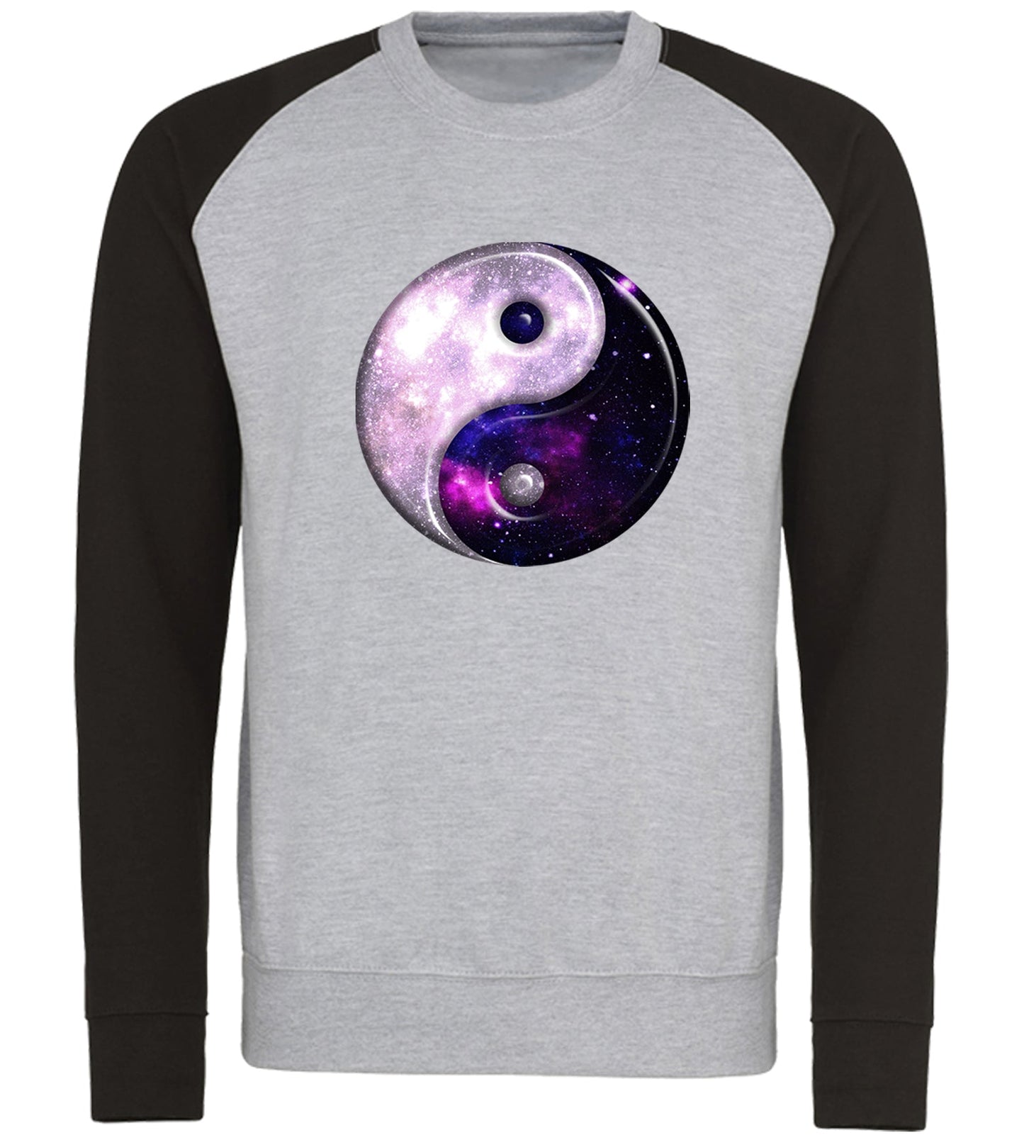 Galaxy Yin Yang Spiritual Baseball Sweatshirt