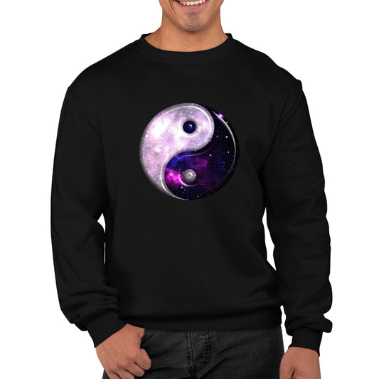 Galaxy Yin Yang Spiritual Mens Sweatshirt