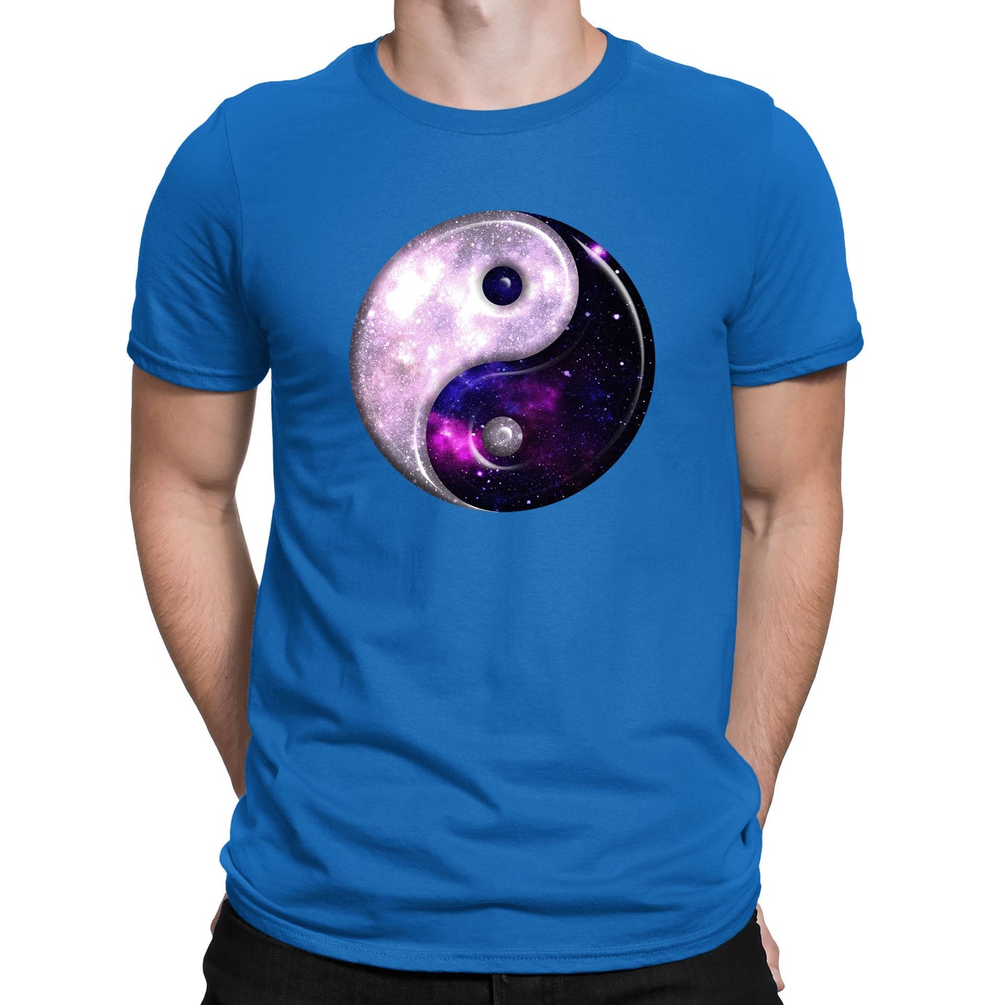 Galaxy Yin Yang Spiritual Mens T-shirt