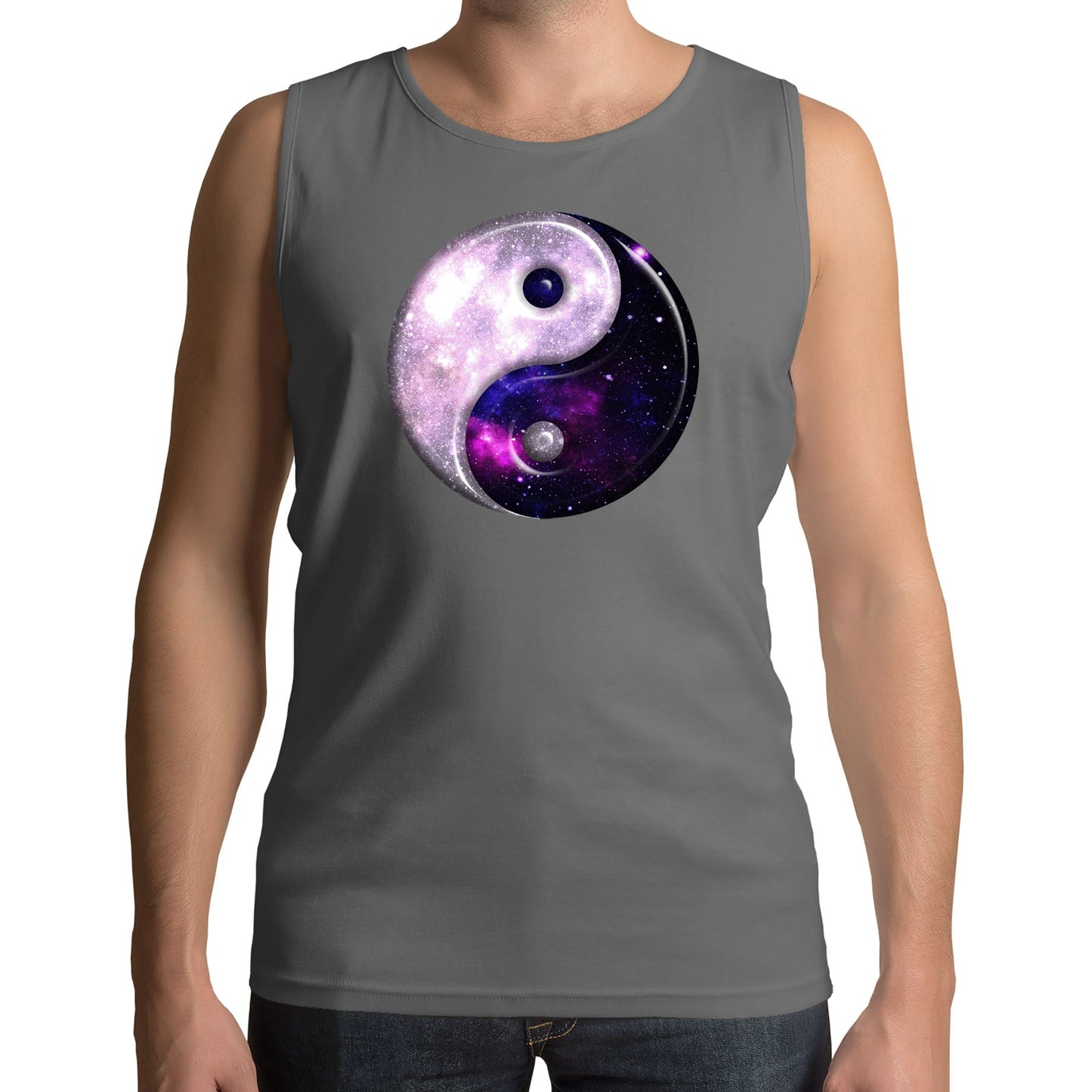 Galaxy Yin Yang Spiritual Mens Vest