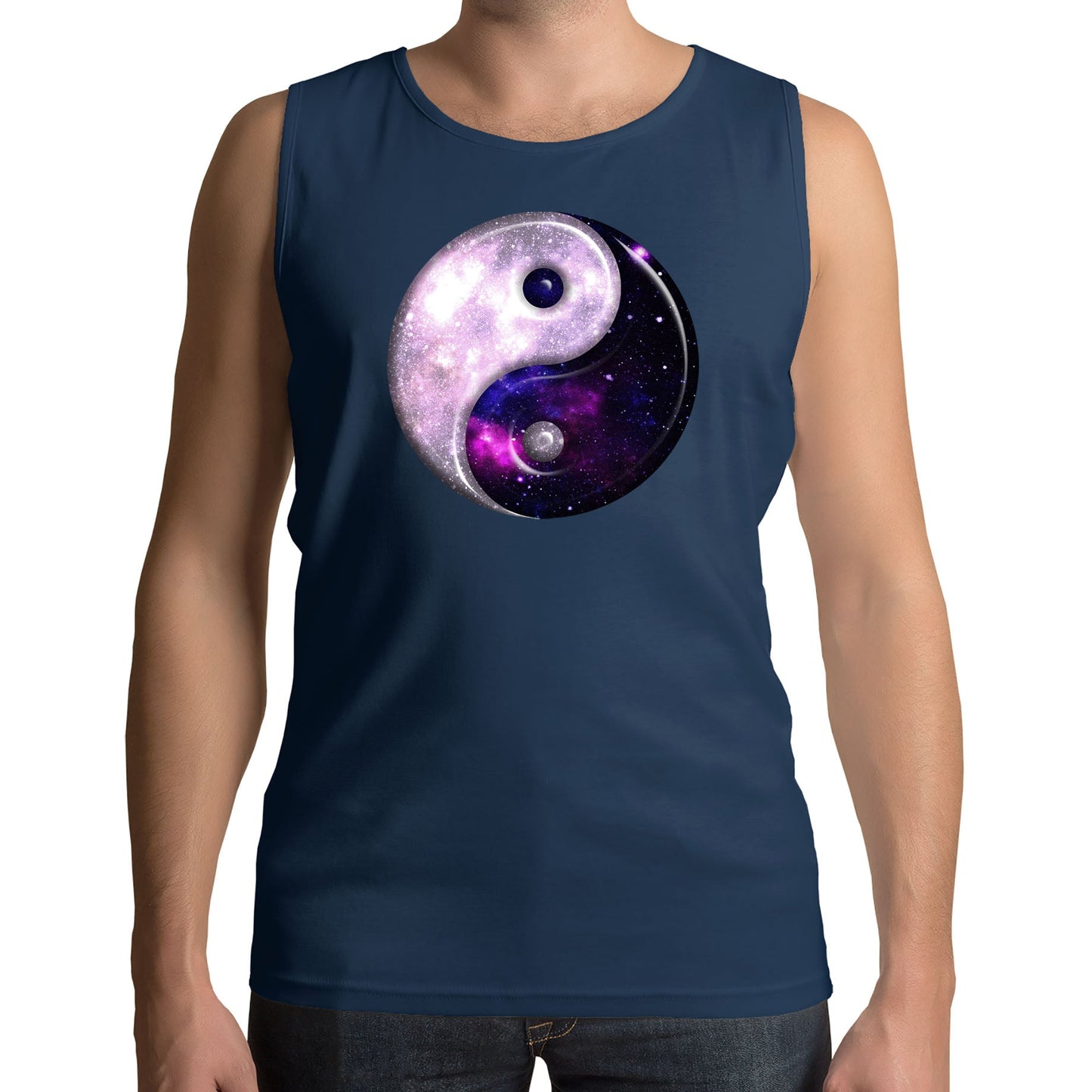 Galaxy Yin Yang Spiritual Mens Vest