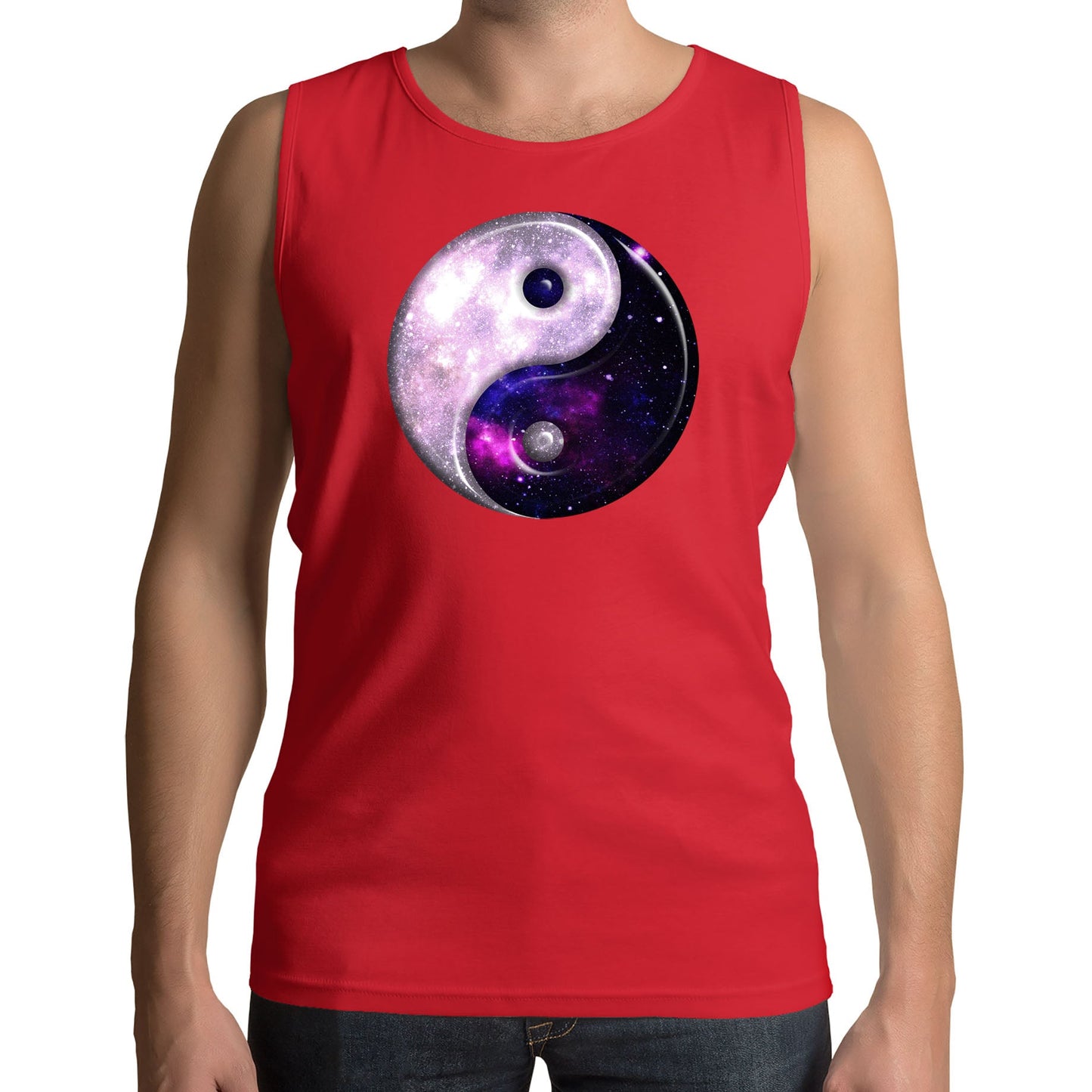 Galaxy Yin Yang Spiritual Mens Vest