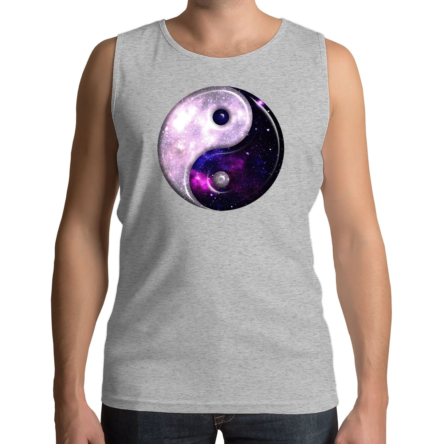 Galaxy Yin Yang Spiritual Mens Vest