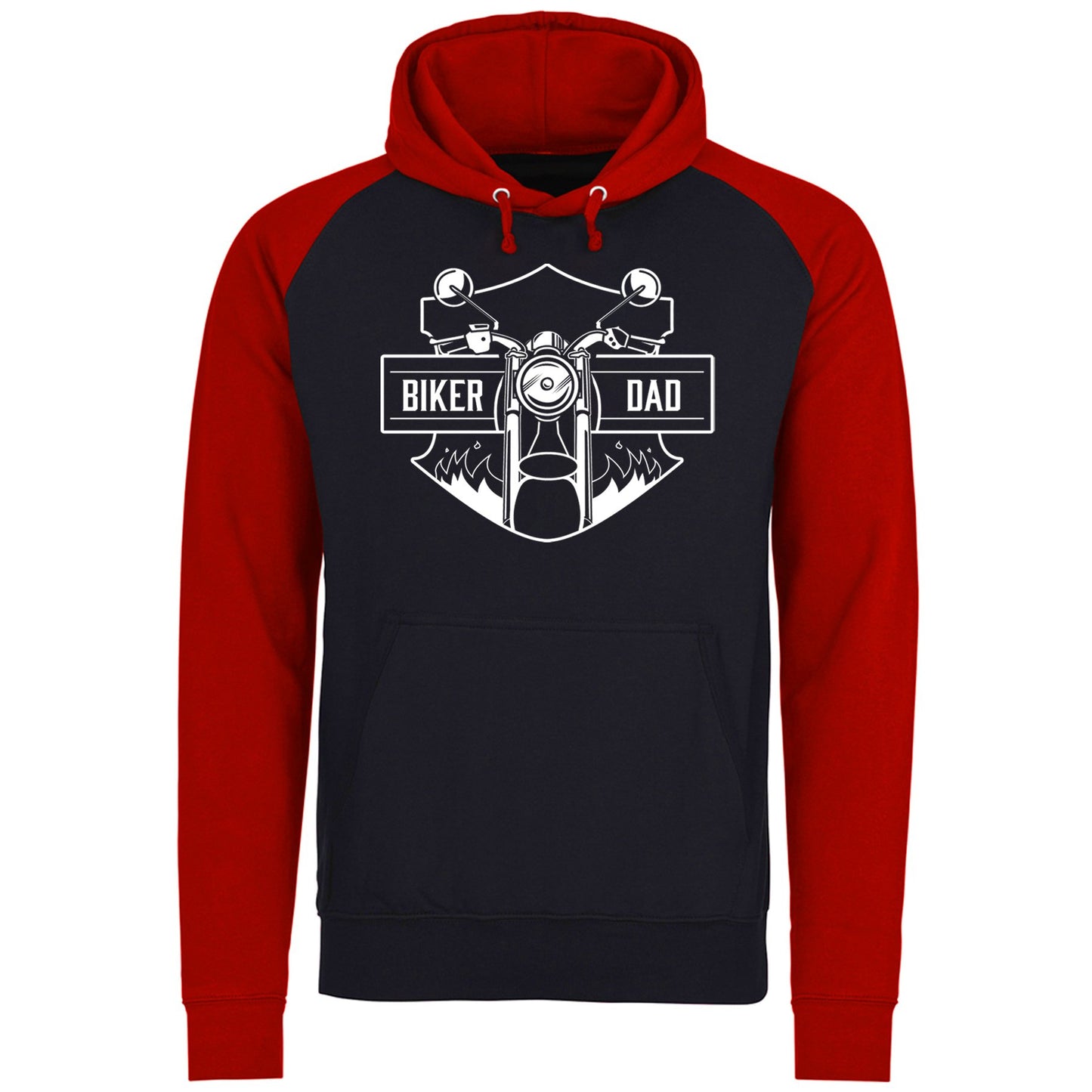 Biker Dad Baseball Hoodie