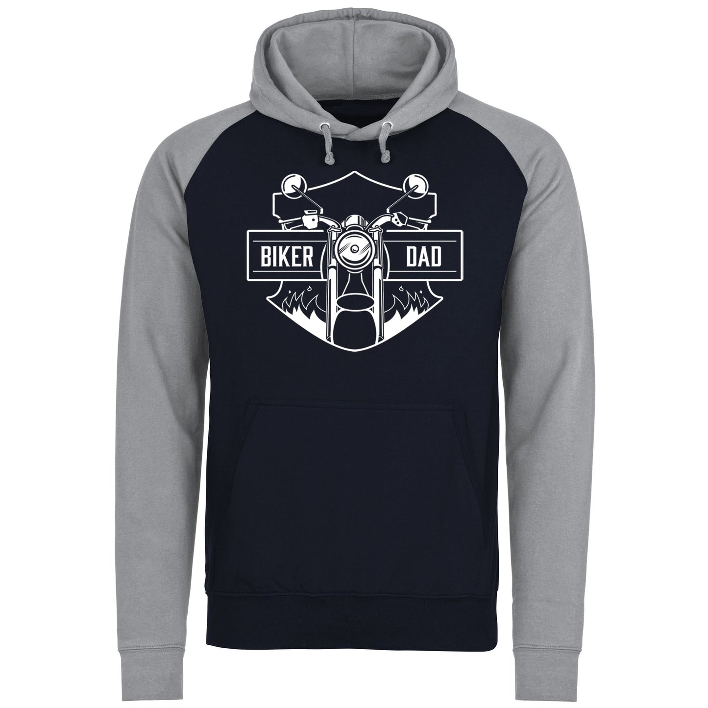 Biker Dad Baseball Hoodie