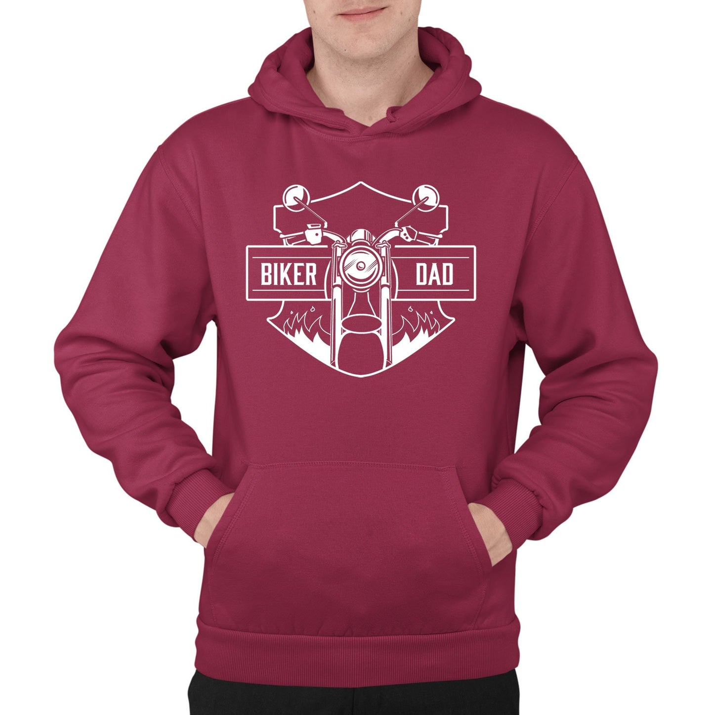 Biker Dad Mens Pullover Hoodie