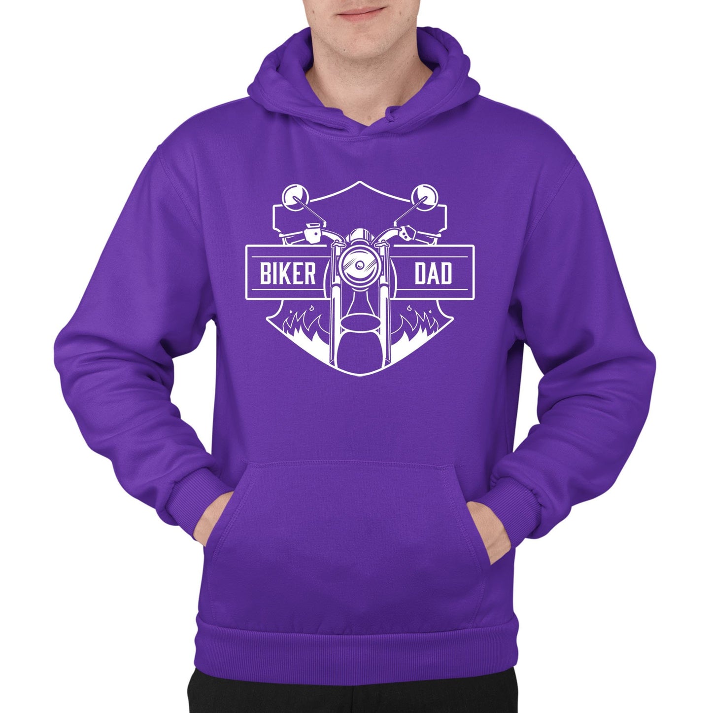 Biker Dad Mens Pullover Hoodie