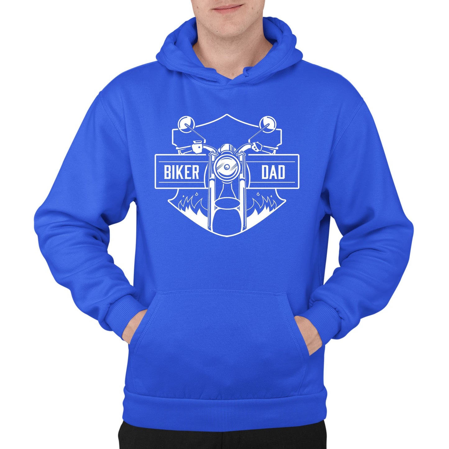 Biker Dad Mens Pullover Hoodie