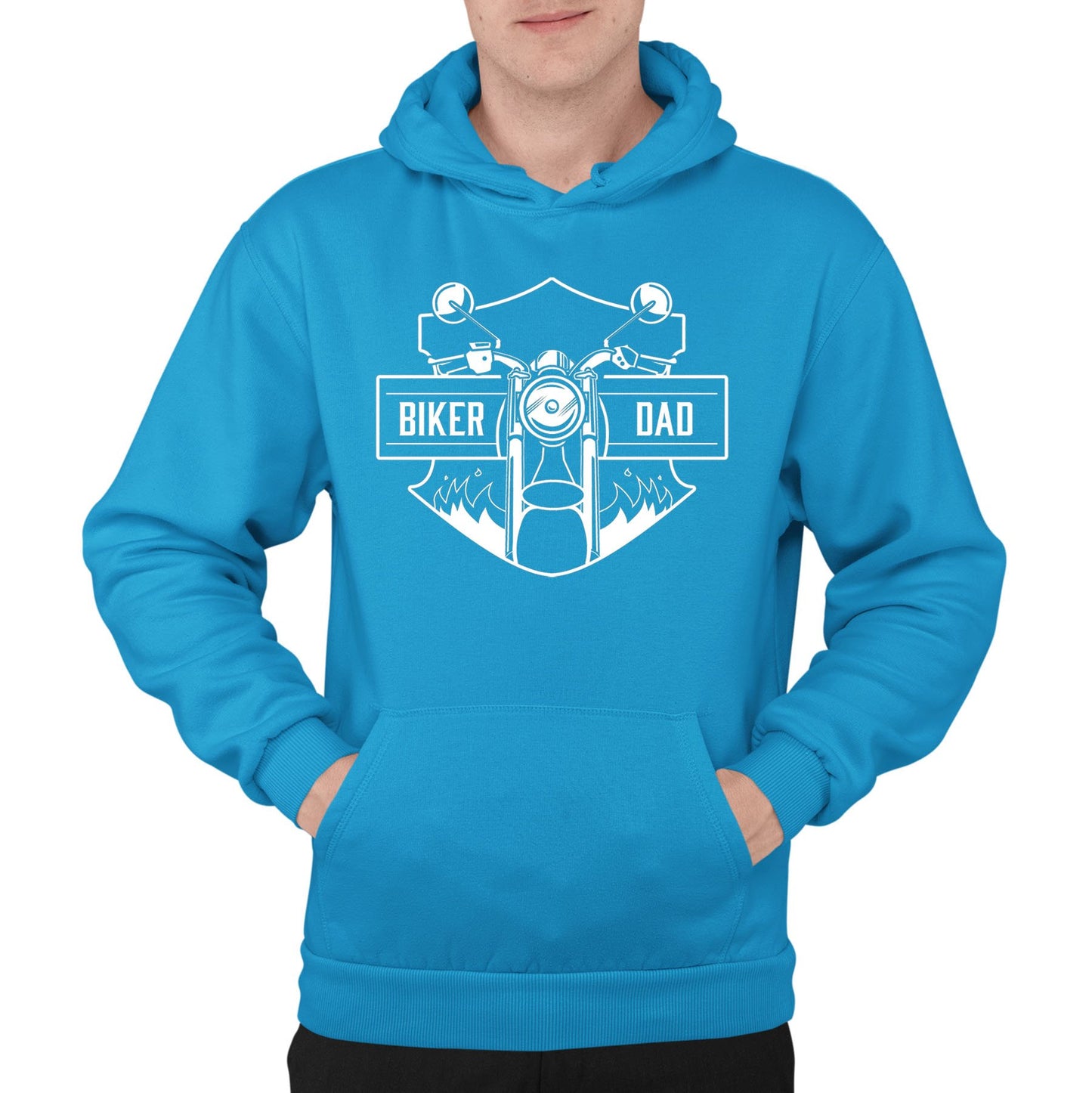 Biker Dad Mens Pullover Hoodie