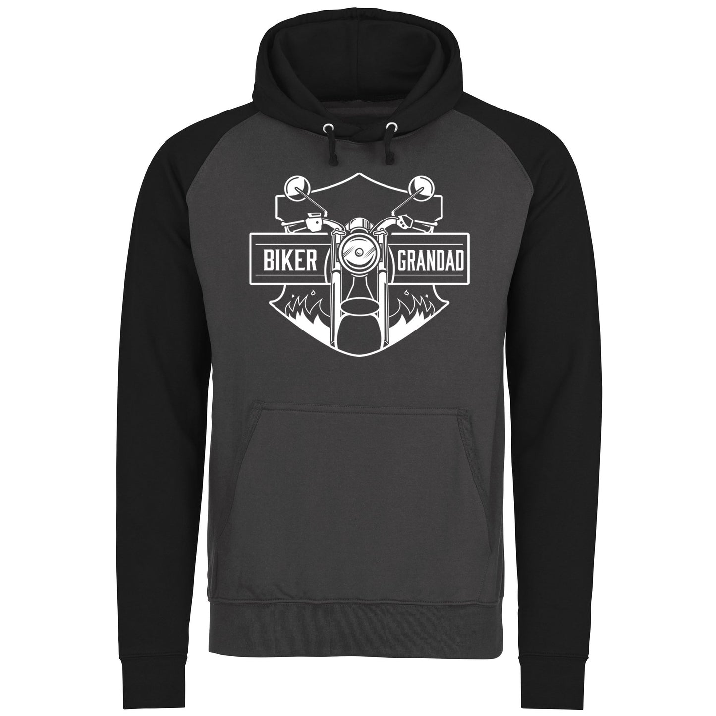 Biker Grandad Baseball Hoodie