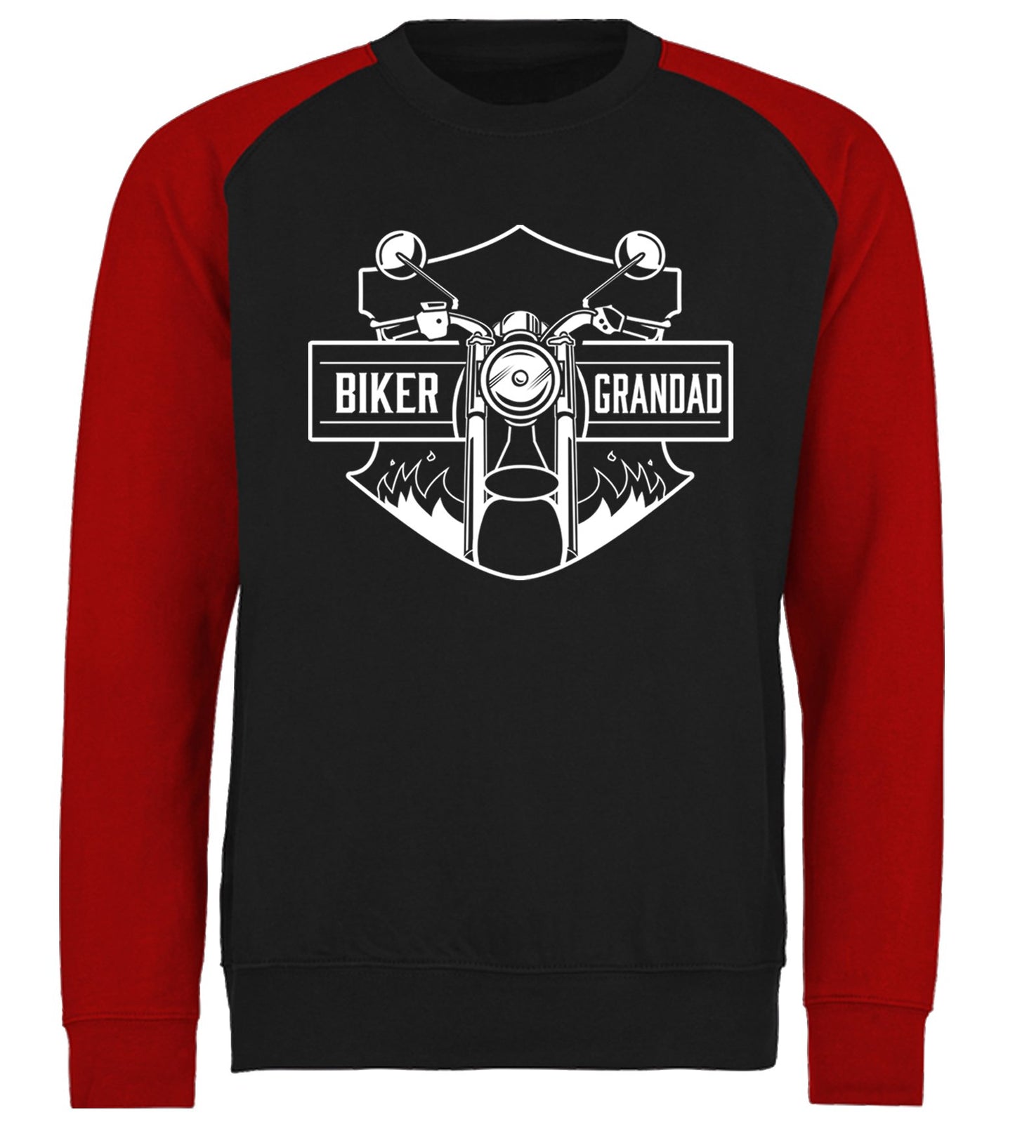 Biker Grandad Baseball Sweatshirt