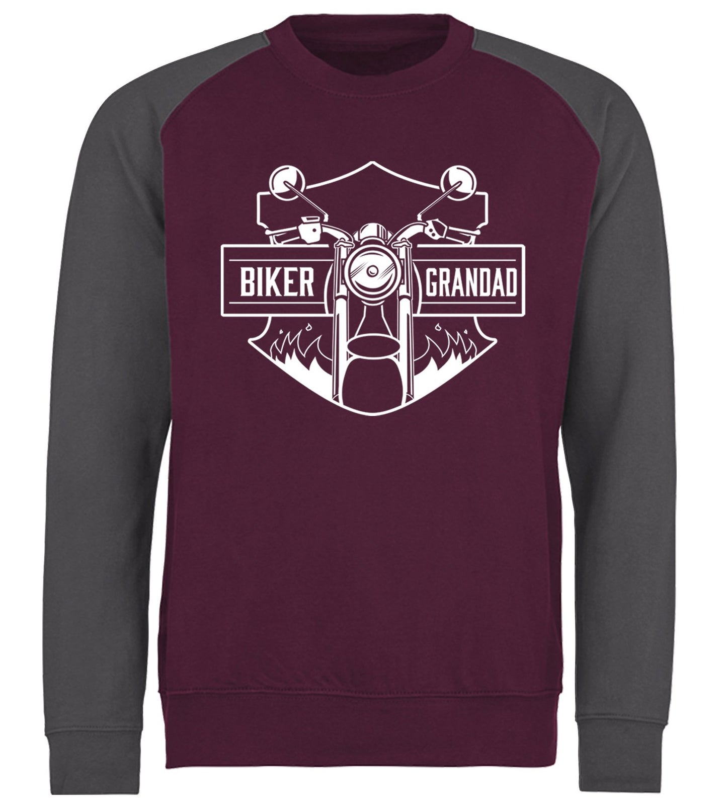 Biker Grandad Baseball Sweatshirt