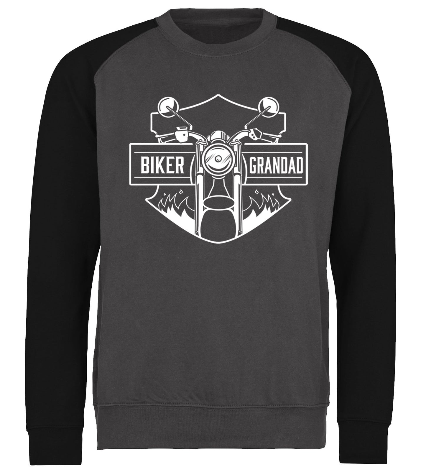 Biker Grandad Baseball Sweatshirt