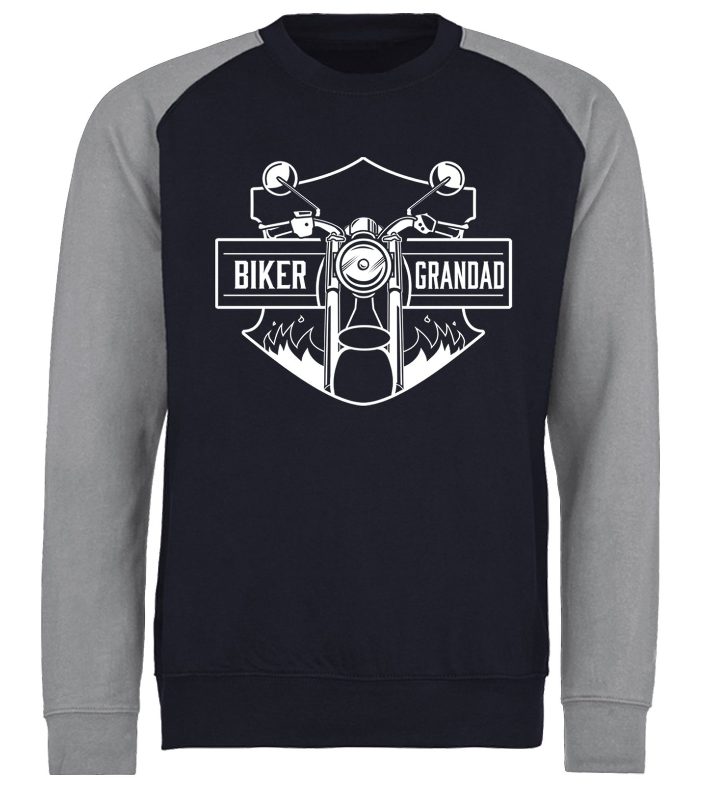 Biker Grandad Baseball Sweatshirt