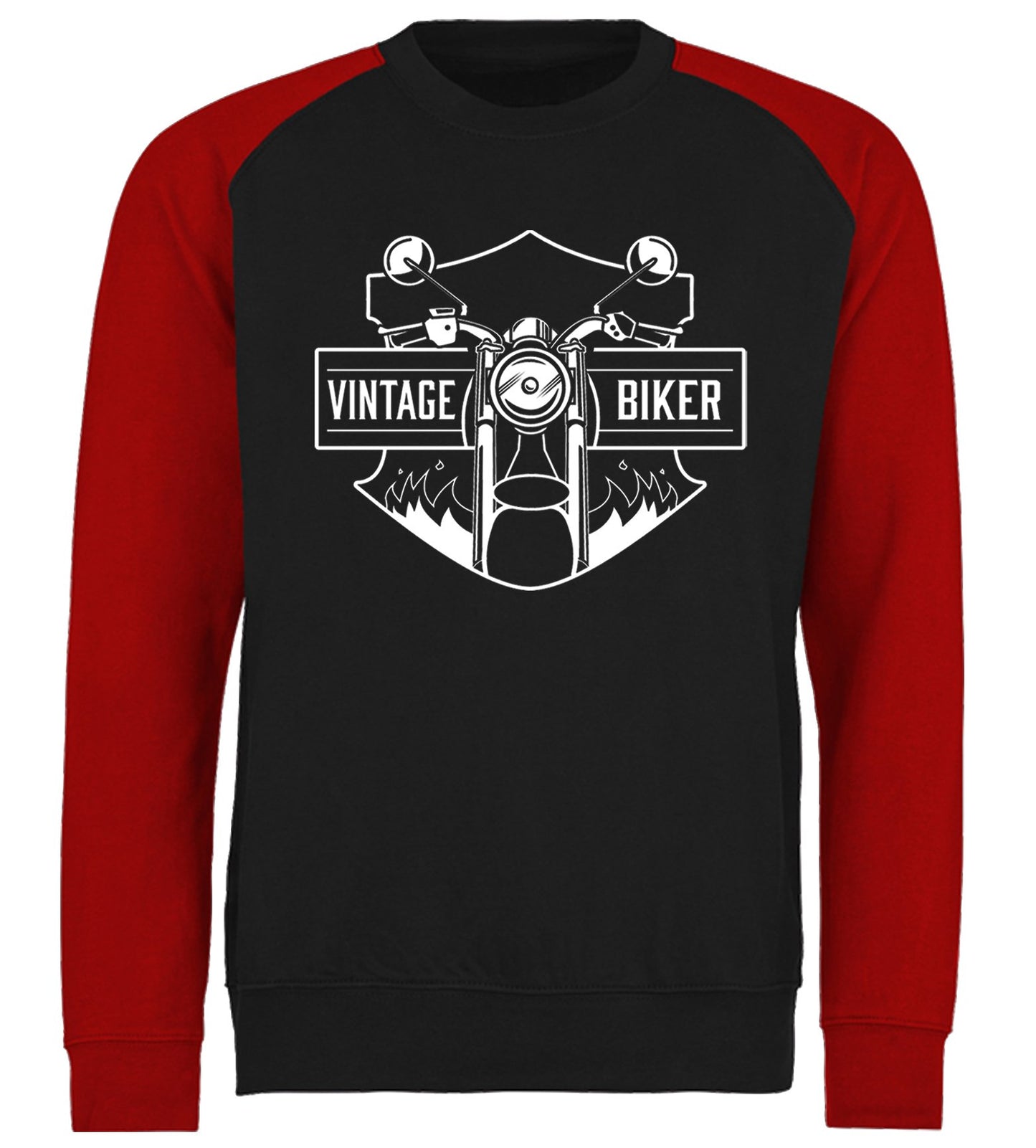 Vintage Biker Baseball Sweatshirt