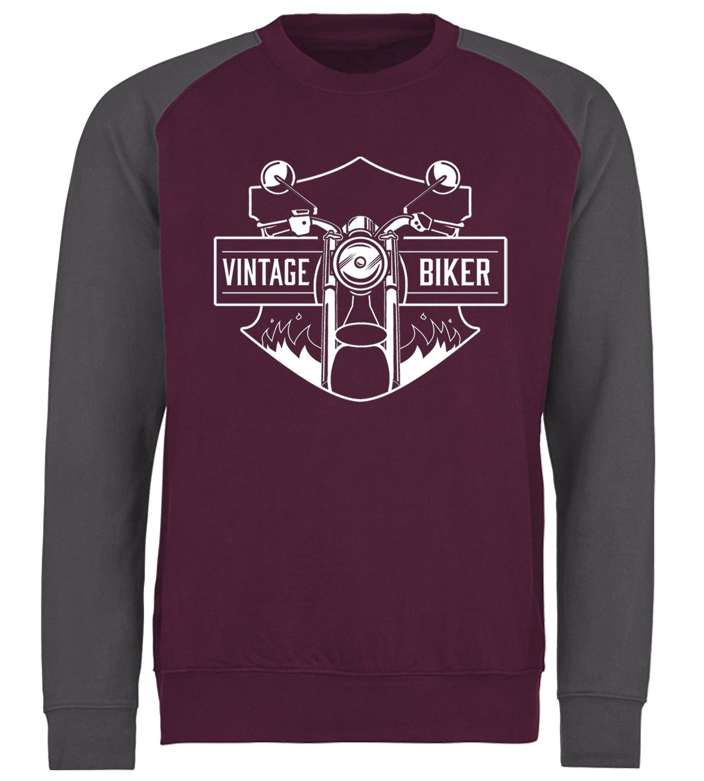 Vintage Biker Baseball Sweatshirt