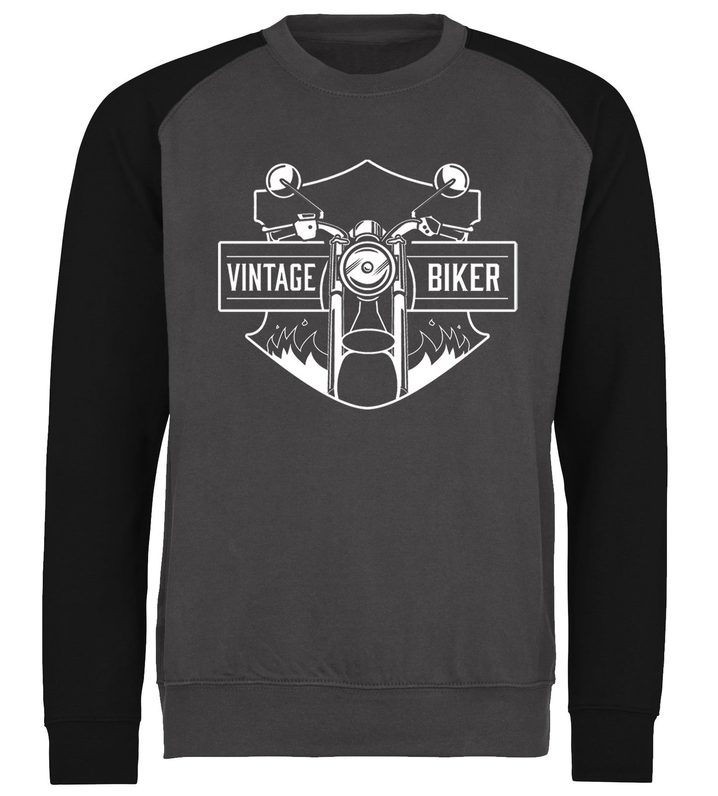 Vintage Biker Baseball Sweatshirt