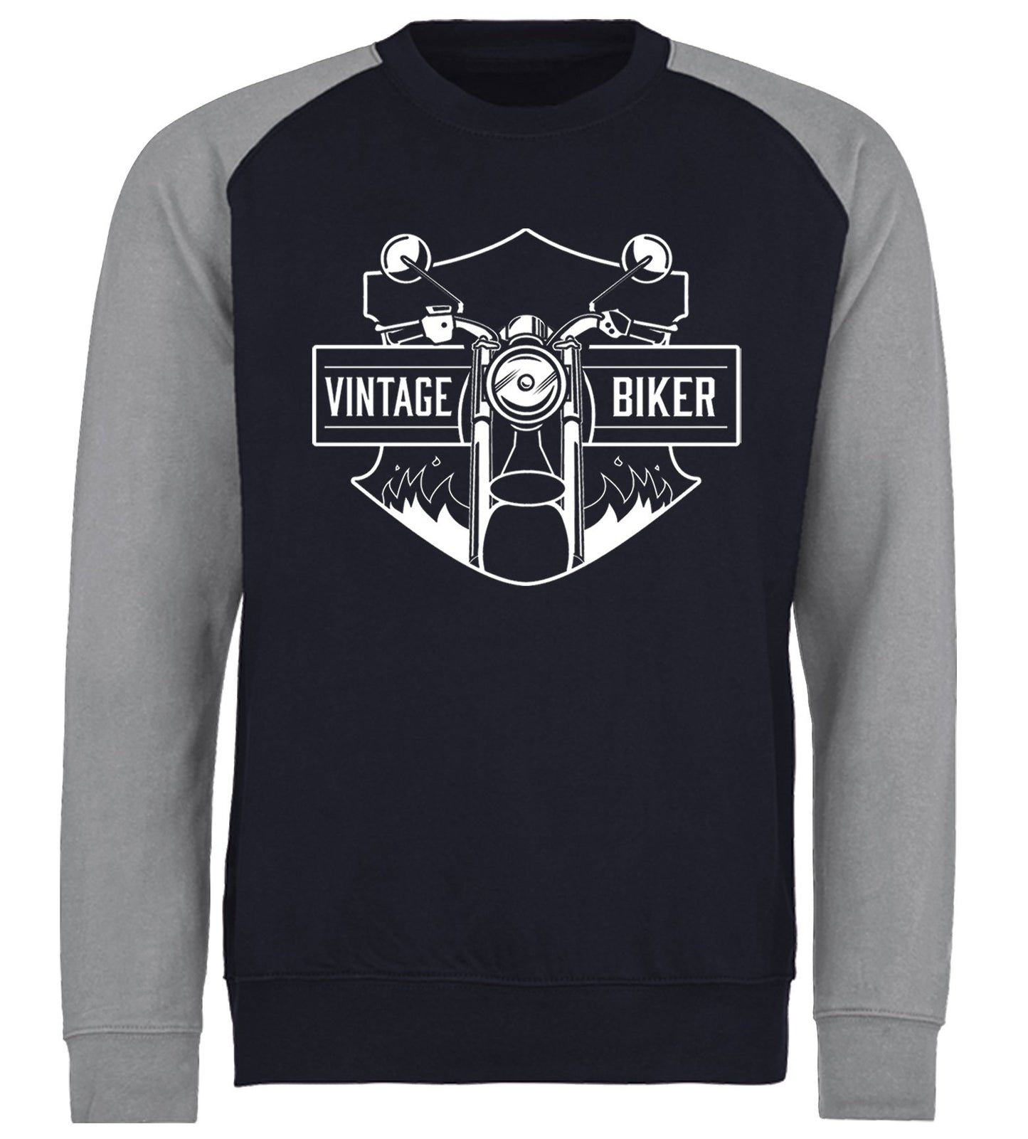 Vintage Biker Baseball Sweatshirt