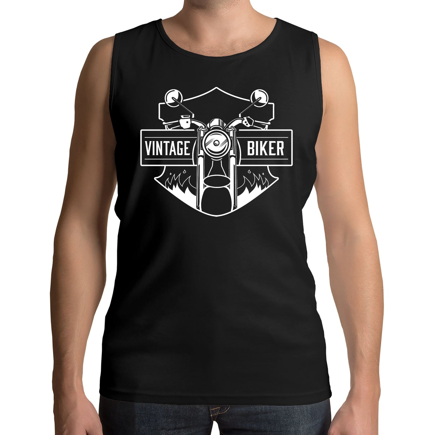 Vintage Biker Mens Vest